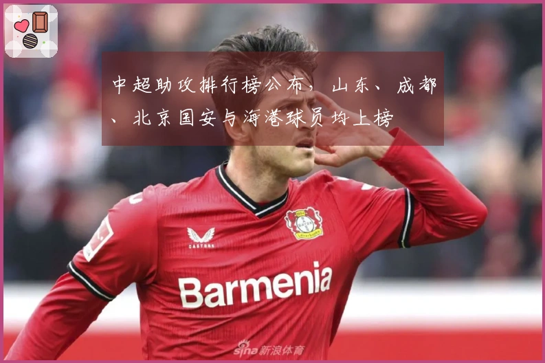 中超助攻排行榜公布，山东、成都、北京国安与海港球员均上榜